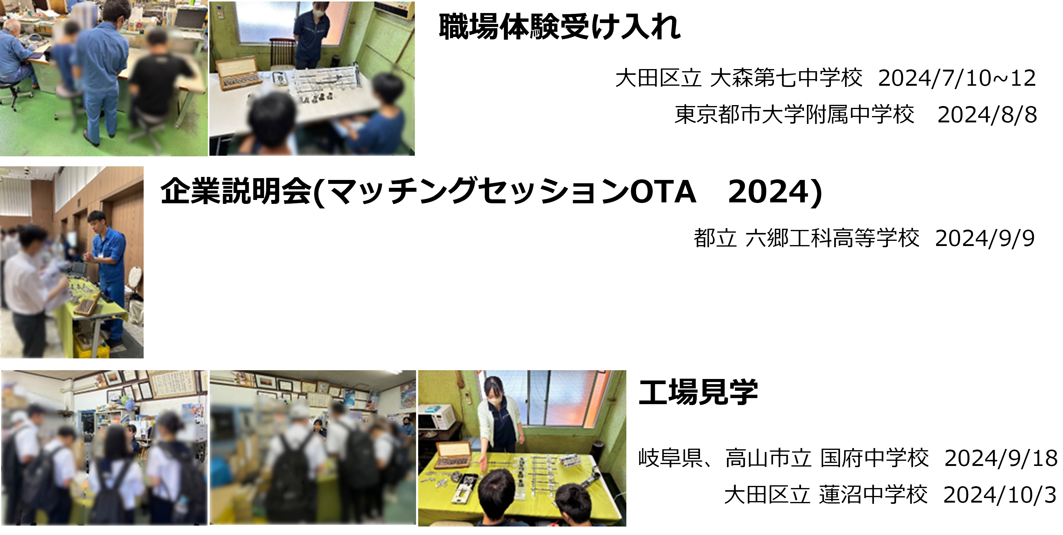 職場体験受け入れ、企業説明会、工場見学 株式会社　伊和起ゲージ